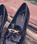 LISON BLACK LEATHER LOAFERS