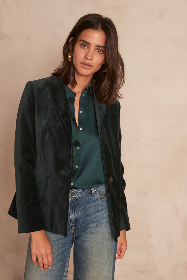 BERENICE DARK GREEN TAILORED JACKET