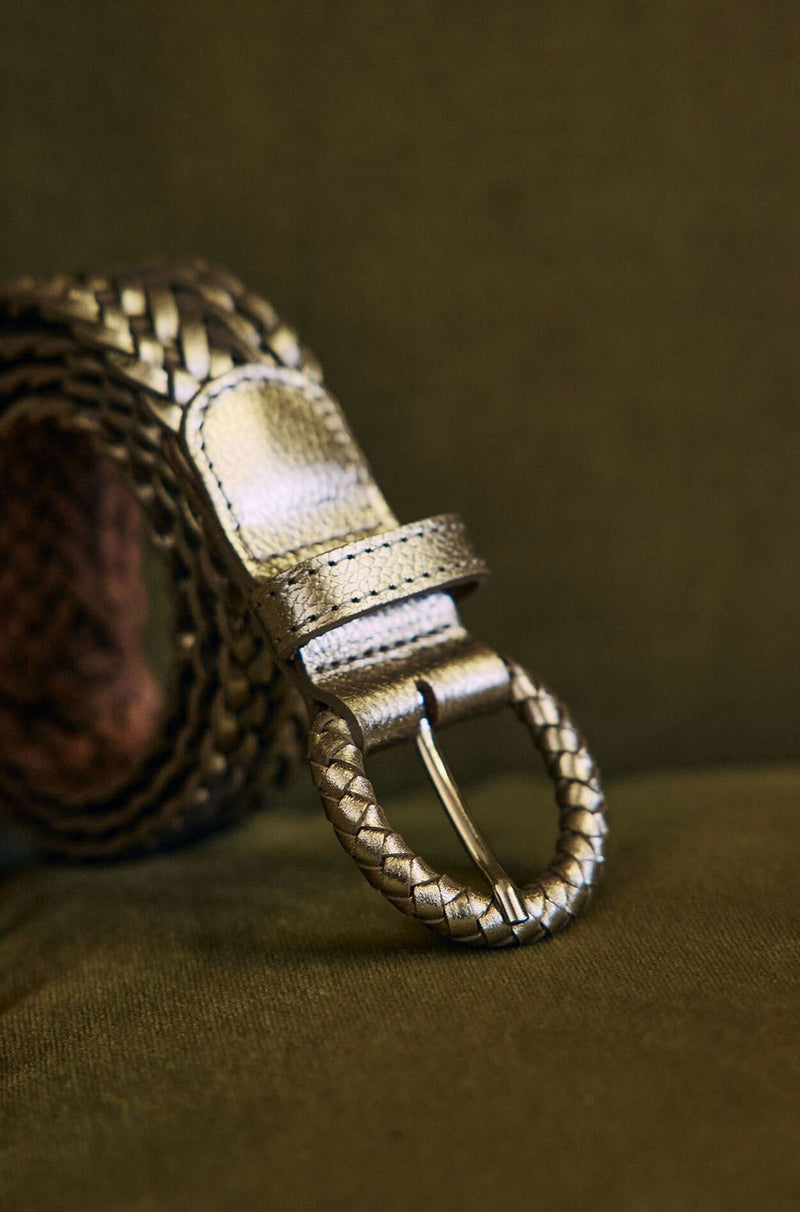 ENZO BRAIDED LEATHER BELT